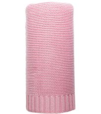 Dievčenská bambusová pletená deka 40487 NEW BABY Ružová