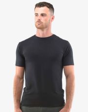 Pánske tričko slim fit s krátkym rukávom 78005P GINA čierna