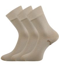 Unisex ponožky z bio bavlny - 3 páry Bioban Lonka béžová