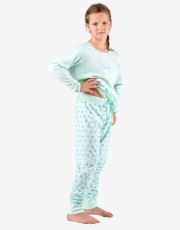 Dievčenské pyžamo dlhé 29007P GINA aqua akvamarín