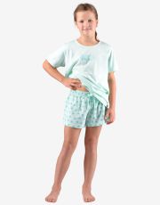 Dievčenské pyžamo krátke 29008P GINA aqua akvamarín