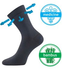Unisex ponožky s voľným lemom - 3 páry Drbambik Lonka tmavo šedá