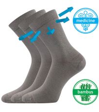 Unisex ponožky s voľným lemom - 3 páry Drbambik Lonka šedá