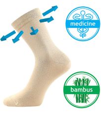 Unisex ponožky s voľným lemom - 3 páry Drbambik Lonka béžová