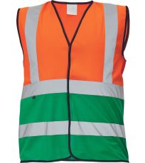 Reflexná vesta LYNX DUO Cerva oranžová/zelená