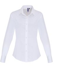 Dámska bavlnená košeľa s dlhým rukávom PR344 Premier Workwear 