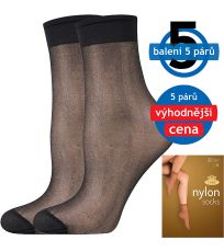 Silonové ponožky - 6 x 5 párov NYLON 20 DEN Lady B nero