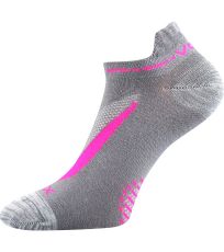 Unisex športové ponožky - 3 páry Rex 10 Voxx šedá/ružová