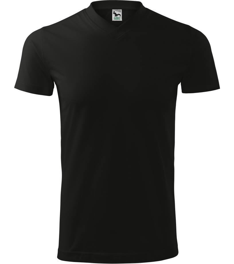 Unisex tričko Heavy V-neck Malfini čierna