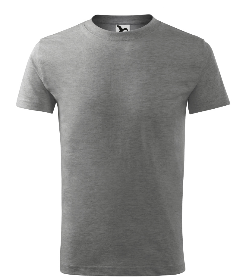 Detské tričko Basic Malfini tmavo šedý melír