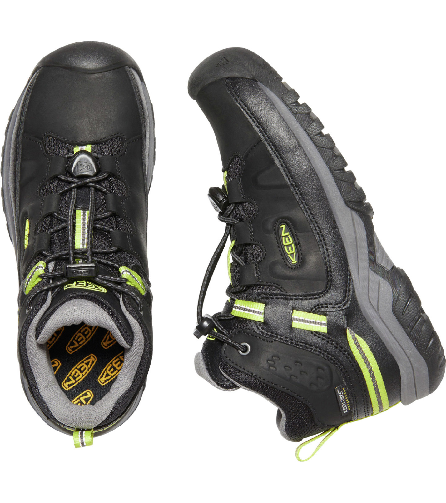 KEEN Targhee Mid Wp Youth Detské vysoké trekové topánky 10020999KEN black/steel grey 5(38).