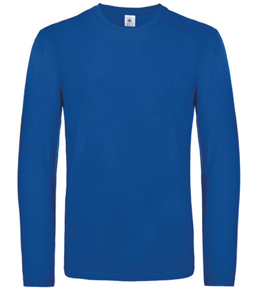 B&amp;C Pánske tričko s dlhým rukávom TU07T Royal Blue S