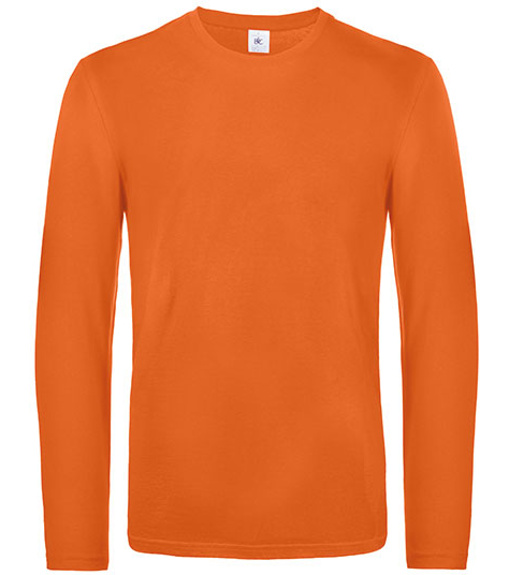 B&amp;C Pánske tričko s dlhým rukávom TU07T Urban Orange S
