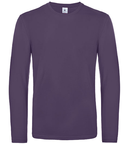 B&amp;C Pánske tričko s dlhým rukávom TU07T Urban Purple S