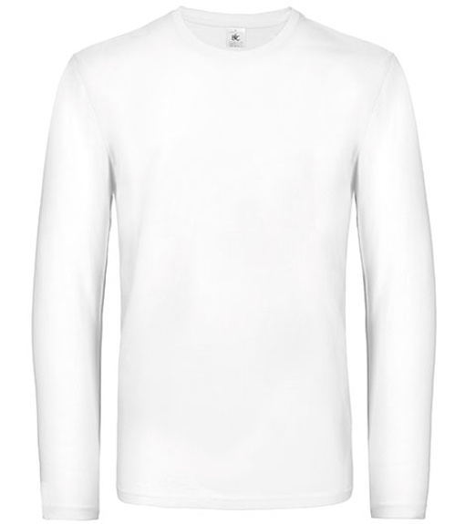 B&amp;C Pánske tričko s dlhým rukávom TU07T White S