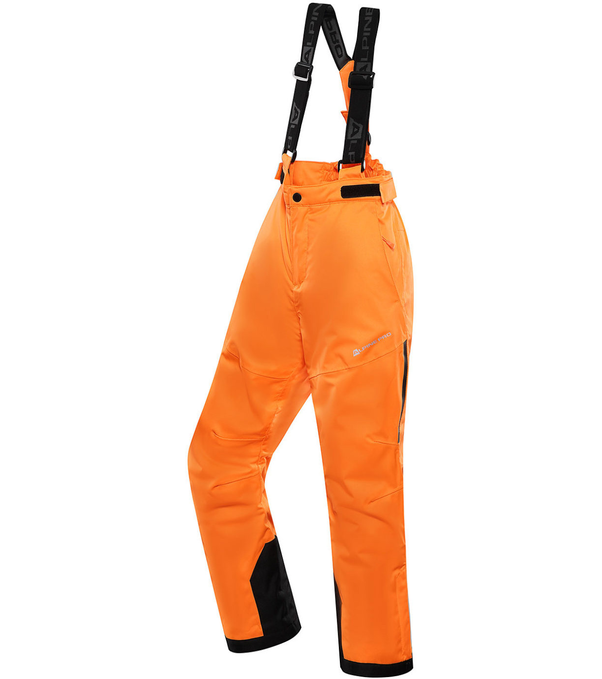 Alpine Pro Osago Detské lyžiarske nohavice s Ptx membránou KPAB322 neón pomaranč 92-98