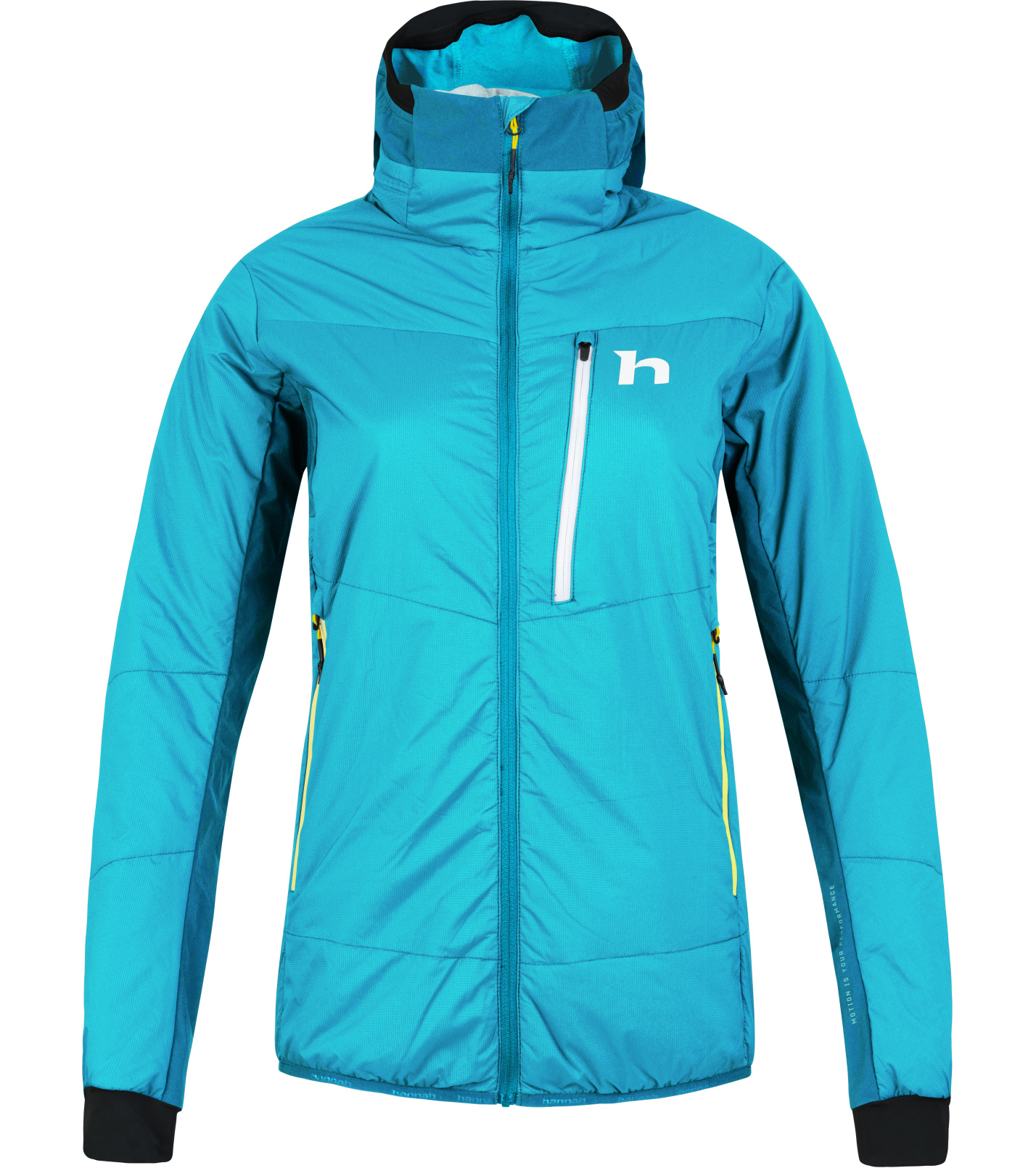 Hannah Nava Hoody Dámska zatepľovacia hybridná bunda 10036040HHX scuba blue/enamel blue 42