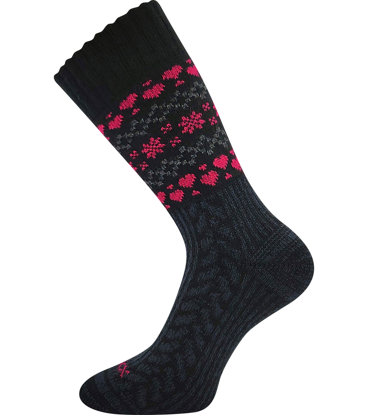 Voxx Veltra Dámske vlnené ponožky BM000005122800101938 černá-magenta 35-38 (23-25)