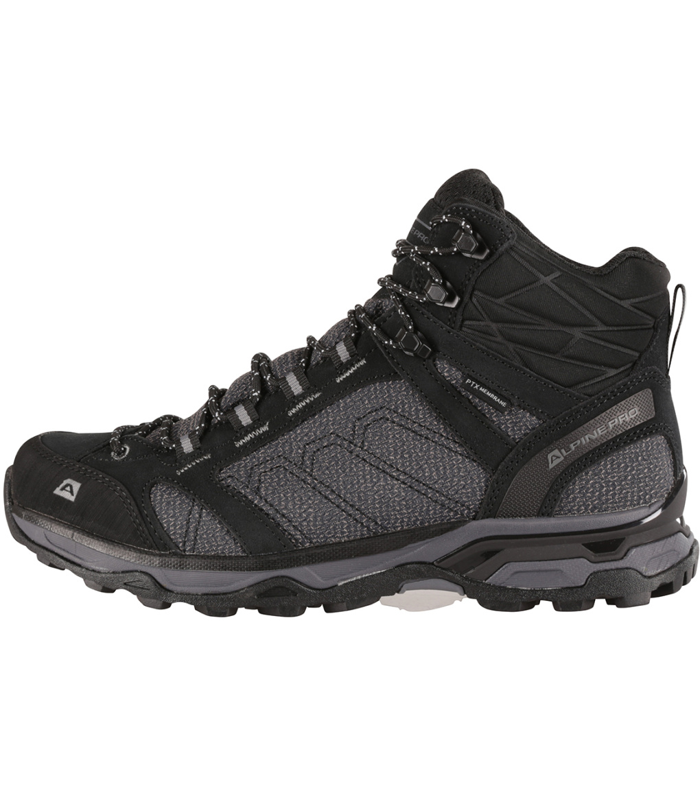 Alpine Pro Cerne Unisex členková outdoorová obuv - kevlar UBTD396 čierna 45