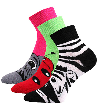 Dámske vzorované ponožky - 3 páry Jitulka Boma mix A
