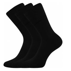 Unisex ponožky s voľným lemom - 3 páry Finego Lonka čierna