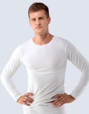 Pánske triko dlhý rukáv 58004P GINA biela