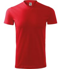 Unisex tričko Heavy V-neck Malfini červená