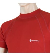 Pánske funkčné triko DOUBLE FACE Sensor tm.červená