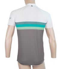 Pánsky cyklistický dres CYKLO SUMMER STRIPE Sensor šedá/zelená