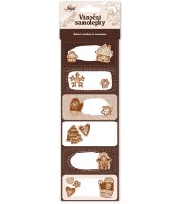 Vianočné samolepky - perníčky 6 ks ZWCZ0025 Nekupto