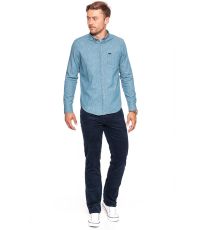 Pánske menčestrové nohavice Jeans Wrangler Manžester tm. Modrá