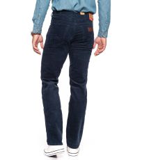 Pánske menčestrové nohavice Jeans Wrangler Manžester tm. Modrá