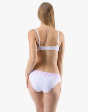 Dámske bokové nohavičky so širokým bokom 16184P GINA Biela-cukrová