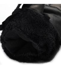 Unisex lyžiarske kožené rukavice LOLRE ALPINE PRO čierna