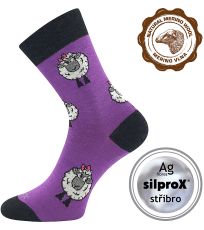 Dámske tenké merino ponožky Vlněnka VoXX® fialová