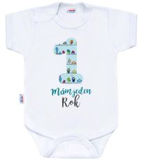 Chlapčenské body s potlačou 35242 NEW BABY