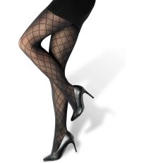 Vzorované punčochové kalhoty 50 DEN Alessia Lady B nero