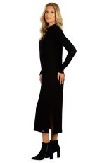Dámske maxi šaty s dlhým rukávom 7D023 LITEX čierna