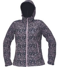 Dámska softshell bunda YOWIE PRINTED CRV sv.fialová/navy