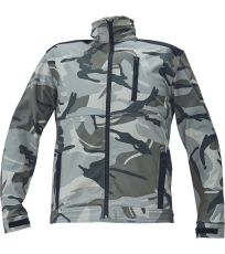 Pánska softshell bunda CRAMBE CRV šedá kamufláž