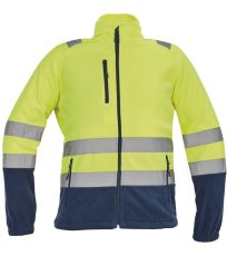 Pánska HI-VIS fleecová bunda SEVILLA Cerva žltá/navy