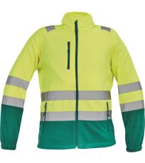 Pánska HI-VIS fleecová bunda SEVILLA Cerva žltá/zelená