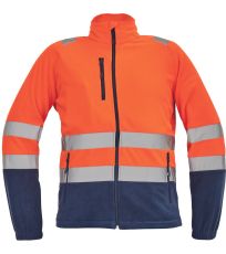 Pánska HI-VIS fleecová bunda SEVILLA Cerva oranžová/navy