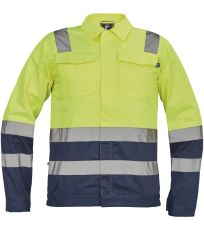 Pánska HI-VIS pracovná bunda VALENCIA Cerva žltá/navy