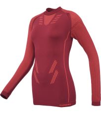 Dámske bezšvové termo tričko YAMA KLIMATEX Vínová/terakota