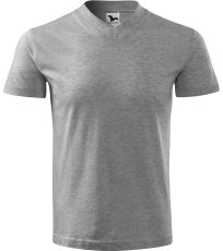 Unisex tričko Heavy V-neck 160 Malfini tmavo šedý melír