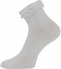 Dámske slabé ponožky - 3 páry Krajka Boma biela