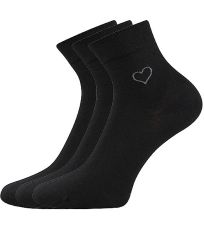 Dámske ponožky s voľným lemom - 3 páry Filiona Lonka čierna