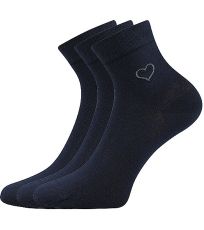 Dámske ponožky s voľným lemom - 3 páry Filiona Lonka tmavo modrá