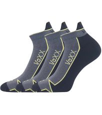 Unisex froté ponožky - 3 páry Locator A Voxx tmavo šedá